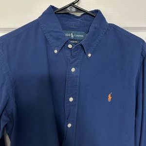 Polo Ralph Lauren Men’s Medium Navy Blue Button Down Shirt